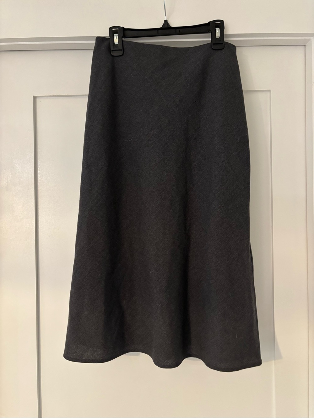 Lauren Ralph Lauren size 4 Charcoal A-Line Midi Skirt 100% Wool